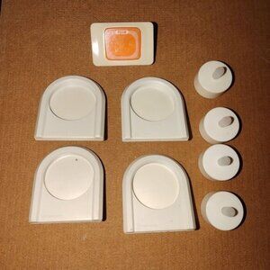 Night Light Covers & Plug-In Bases Lot - White Plastic Home Accessories